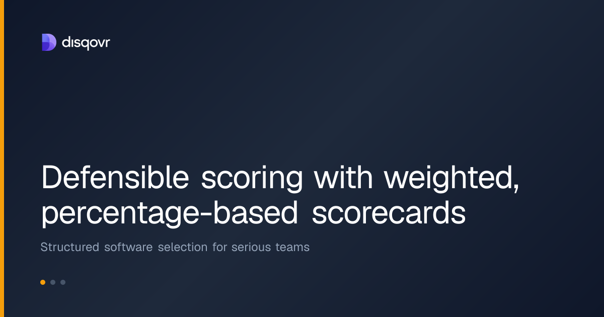 Defensible scoring with weighted, percentage-based scorecards