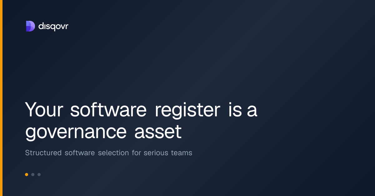 Your software register is a governance asset