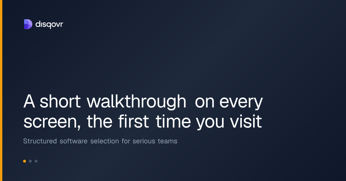 A short walkthrough on every screen, the first time you visit