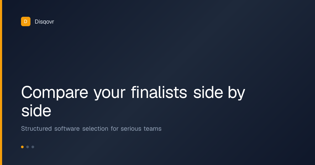 Compare your finalists side by side