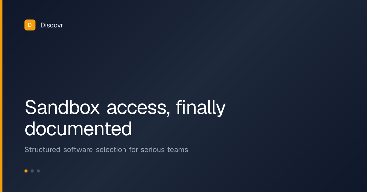 Sandbox access, finally documented